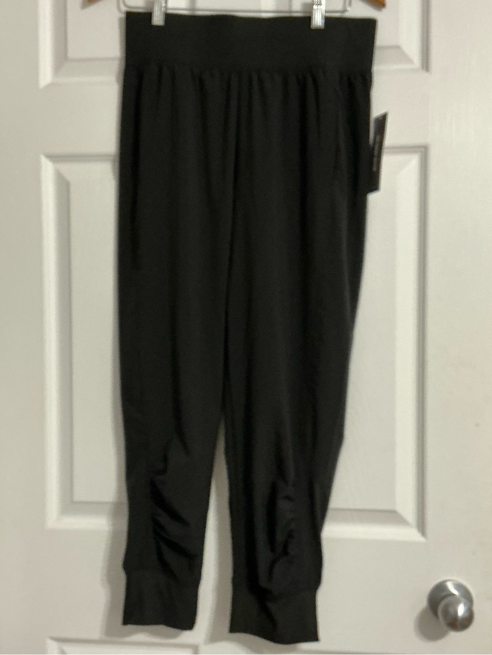 Joe Fresh Black Lightweight Yoga Joggers with Cuffed Ankles